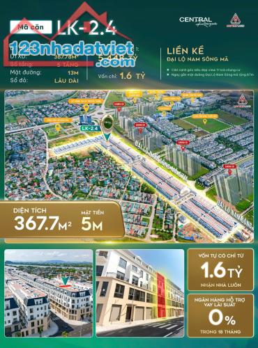 Nhỉnh 5 tỷ sở hữu ngay nhà phố 5 tầng 85mv, tổng 368mv sàn khu đô thị Central Riverside