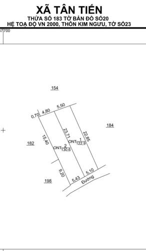 Tân Tiến, Văn Giang,cạnh Vin2,3, ô tô, full thổ cư, 123m, mt 5.1m, 1x tr/m, 0971320468 - 2