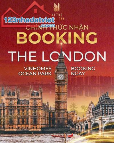 MỞ BÁN CHUNG CƯ - THE LONDON - VINHOMES OCEAN PARK GIA LÂM - CK 7% KH TIÊN PHONG