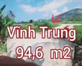 Bán đất thổ cư Vĩnh Trung, Nha Trang đường bê tông 4m. Gần khu dân cư.   - 94,6 m2 thổ cư,