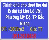 ⭐Chính chủ cho thuê lâu dài lô đất tại khu Lò Vôi, Phường Mỹ Độ, TP Bắc Giang, 0912910459