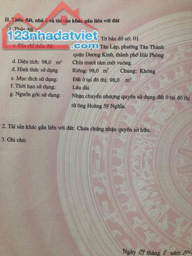 ❌❌❌MẶT ĐƯỜNG MẠC PHÚC TƯ, TÂN THÀNH, DƯƠNG KINH MỚI TRẢI NHỰA ĐẸP CHỈ 2tỷ1xx tr👍 - 1