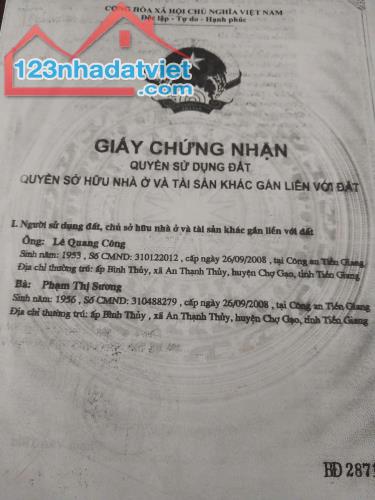 SỞ HỮU NHANH Đất Nền Mặt Tiền Đường Tỉnh Lộ 877, ấp Bình Thủy,An Thạnh Thủy, Chợ Gạo, - 4