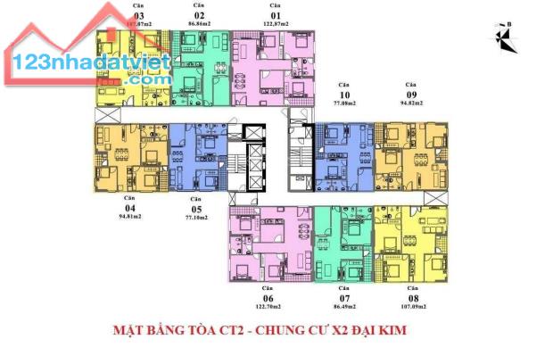 Bán suất ngoại giao chung cư X2 Đại Kim 77 - 86 - 107m² 0382 276 666 - 3