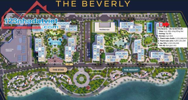 Căn hộ 2pn tại The Beverly, giá dưới 5 tỷ sở hữu ngay tầm view sông Đồng Nai 360 độ. LH