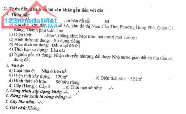 BÁN NHÀ 1 TRỆT 2 LẦU ĐƯỜNG B8 ( 109-B8 ) HƯNG PHÚ , CÁI RĂNG , TP CẦN THƠ - 4