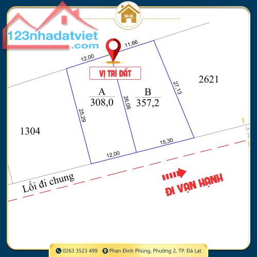 Bán đất XÂY DỰNG đường Vạn Hạnh trung tâm TP. Đà Lạt GIÁ ĐẦU TƯ F0 Chỉ 34TR/M2 - 3