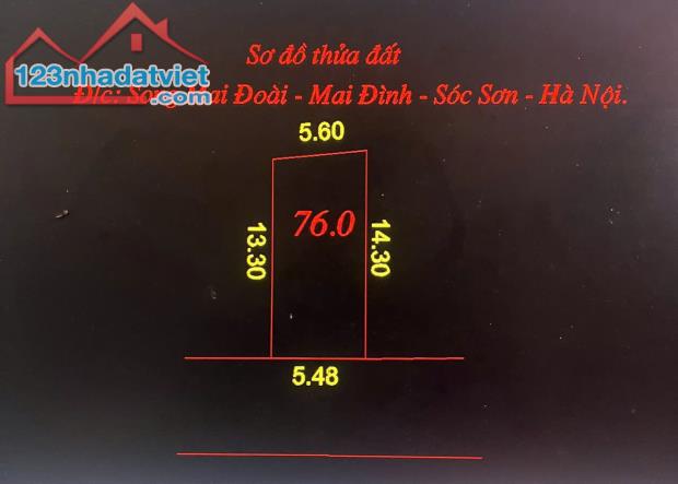 HÓT HÓT ĐẤT  SONG MAI -MAI ĐINHF DT 76 M FUN TC DG RỘNG 4M THÔNG GIÁ CHO NHÀ DT - 4