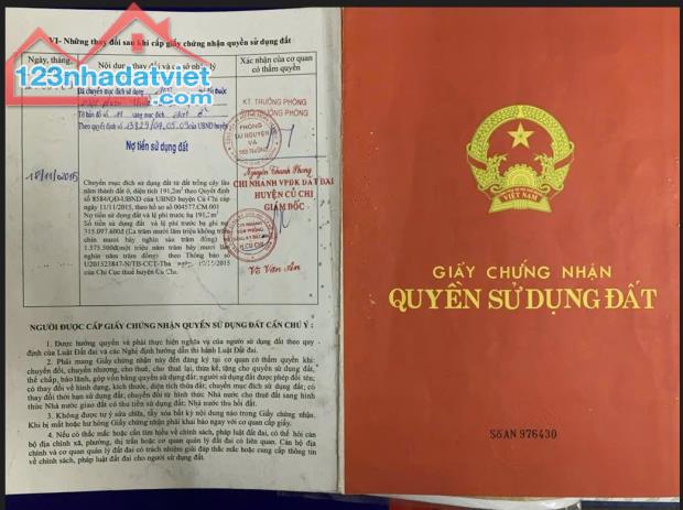 Đất Đẹp - Giá Tốt - Chính Chủ Bán lô đất tại Đường Tỉnh lộ 8, Xã Phước Vĩnh An, Củ Chi, - 1