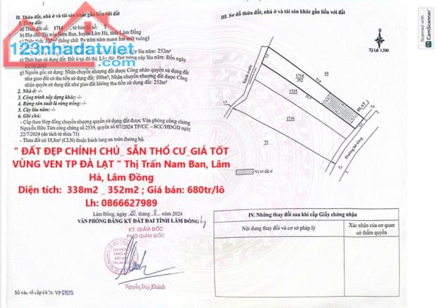 " ĐẤT ĐẸP CHÍNH CHỦ_ SẴN THỔ CƯ_GIÁ TỐT VÙNG VEN TP ĐÀ LẠT " Thị Trấn Nam Ban, Lâm Hà,