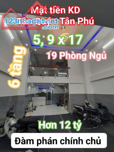 Mặt tiền Tân Quý - Tân Phú - CHDV 19 phòng 100 tr/tháng, 6 tầng, hơn 12 tỷ