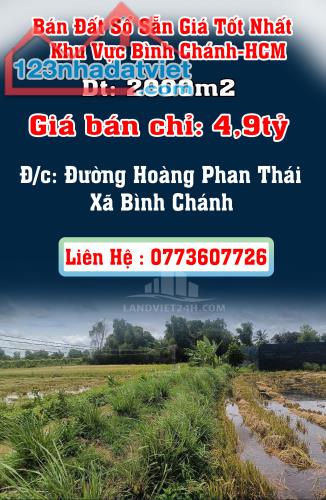 Chính Chủ Bán Đất Sổ Sẵn Giá Tốt Nhất Khu Vực Bình Chánh-HCM