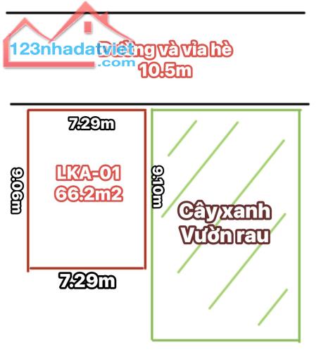 Đấu giá Đông Tảo,đường 10m vỉa hè,thông, giáp cây xanh,66.2m,mt 7.29m,2.6x tỷ. 0971320468 - 2