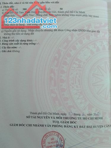 Bán lô đất đường xe hơi xã Tam Thôn Hiệp, Cần Giờ; 10 x 98, giá: 1,95 tỷ. - 2