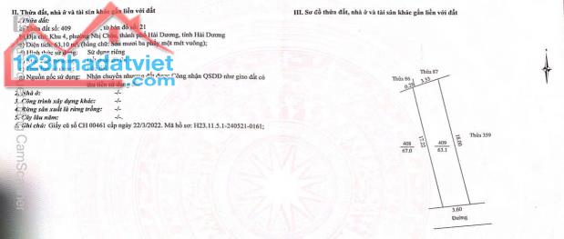 Bán đất ngõ 110 Lý Quốc Bảo tặng nhà cấp 4, thành phố hải dương - 1