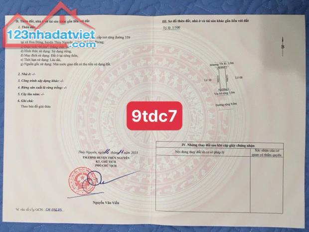 Chào bán 2 lô 9TDC7 và 7TDC17 giá chỉ từ 2,7xx tỷ Hoa Động Thuỷ Nguyên Hải Phòng