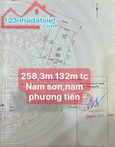 258m có 132m thổ cư tại chục chính kinh doanh Nam Sơn- Nam Phương Tiến- Chương Mỹ 15tr/m2