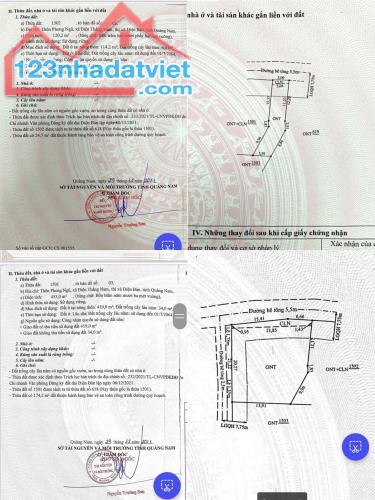 CHÍNH CHỦ Cần Bán Gấp Nhà 2 Mặt Tiền Và Đất Liền Kề Tại P. Điện Thắng Nam, TX Điện Bàn, - 1