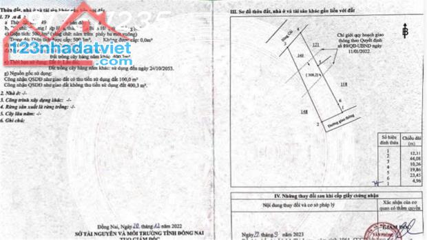 Bán đất view sông - p. Hiệp Hoà, Biên Hoà, 500m2 0917511235