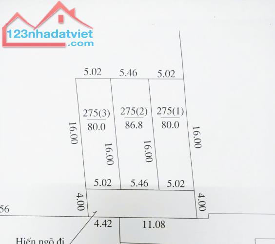 Đất Chương Dương,xe 7 chỗ ngủ trong đất,trước đất 8m quay xe thoải mái,đ.tư chỉ 1.6tỷ-80m - 4