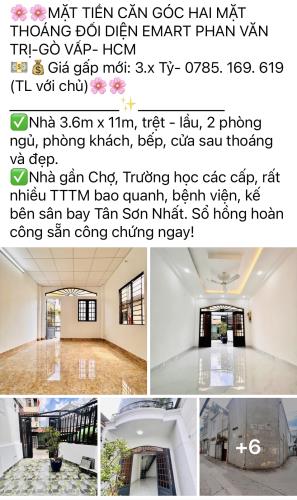 NHÀ ĐẸP Ở NGAY- DƯƠNG QUẢNG HÀM- P5- GÒ VẤP - HẺM BA GÁC - 27M2 - 2 TẦNG CHỈ 3.x TỶ - 5