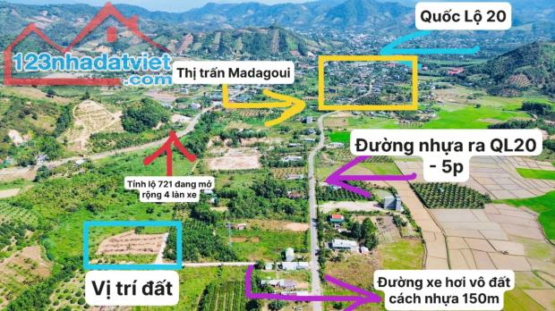 Đất vườn nghỉ dưỡng ngay trung tâm  Madaguoi- Đạ Huoai- Lâm Đồng sẵn thổ cư chỉ 3xxtr - 2