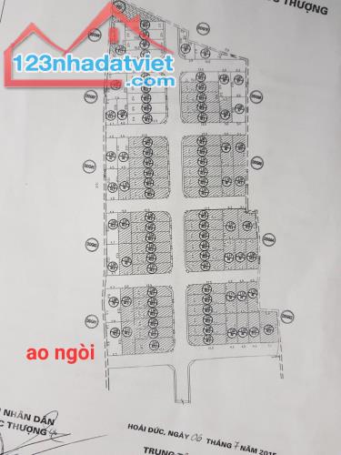 Bán lô góc 83.5 m2 đất đấu giá Ao Ngòi, Đức Thượng, Hoài Đức.