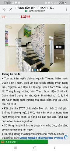 TRUNG TÂM BÌNH THẠNH _KHU PHẦN LÔ 5 TẦNG _60M2_NHÌNH 8 TỶ _Ô TÔ NGŨ TGONG NHÀ - 1