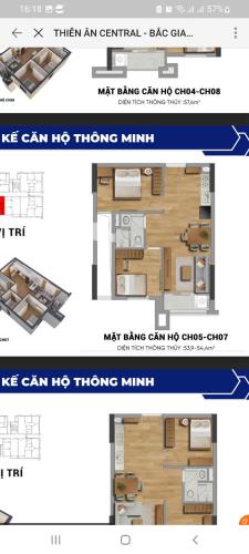 Nhận Booking dự án Chung cư Thiên Ân Central Bắc Giang 54m2, 2PN, giá 35tr/m2. - 1