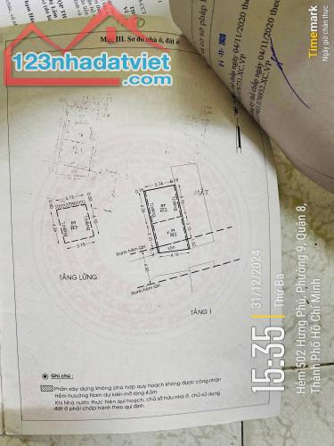 Bán nhà giá rẻ diện tích lớn Chánh Hưng p9 Q8, 43m2 [4.2 × 9] 3 tầng hoàn công SHR 3,78ty - 1