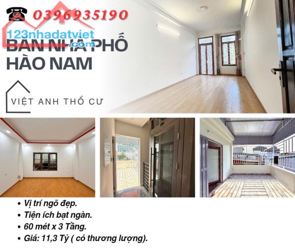 Bán nhà Hào Nam Đống Đa, Vị Trí Đắc Địa, Khung Cột Chắc Chắn, Giá: 11,3 Tỷ, Lh: 0396935190