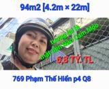 Bán nhà 769 Phạm Thế Hiển P4 Q8, 94m2 [4.2×22] ngay chợ, hẻm xe hơi chỉ 6Ty7xx