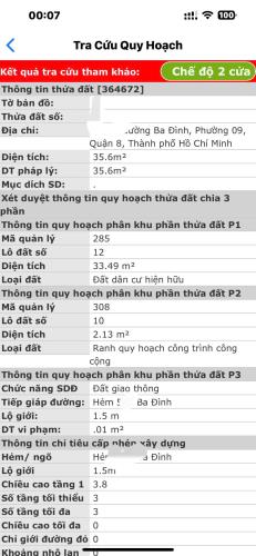 Bán nhà căn góc Ba Đình p9 Q8. Gần 36m2 ngang 5.5m, 15m ra mặt tiền, SHR, chỉ 3,88TY. TL - 2