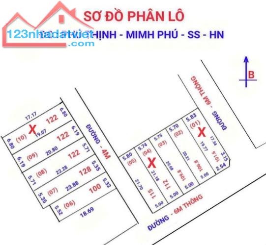 CẦN BÁN ĐẤT 01 + 04 + 10 ĐẸP TẠI PHÚ THỊNH-MINH PHÚ-SÓC SƠN -HÀ NỘI