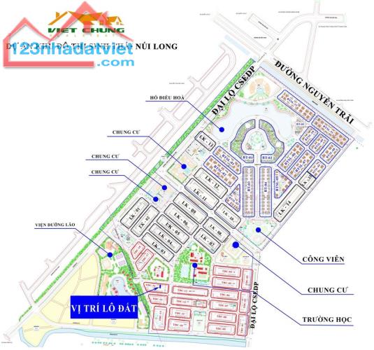 Bán Lô Đất LK4 KĐT Sinh Thái Núi Long Hướng Tây Bắc, Đường 10.5m Giá Ưu Đãi