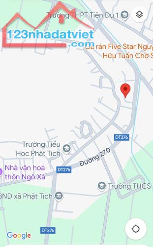 Bán đất lô góc tại Phật Tích, Tiên Du, gần tỉnh lộ 276, 270, 135m2, giá 3 tỷ 600