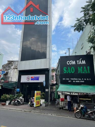 Bán tòa nhà 6 tầng 2 mặt tiền trước sau đường Trường Sa Quận 3 chỉ 30 tỷ