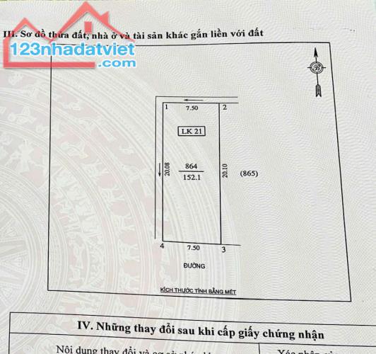 Bán lô đất 152m2 mặt đường Võ Trọng Ân, khối 7 Quán Bàu - TP Vinh