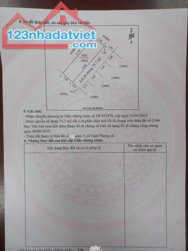 Bán 100m2 đất Lô Góc Xóm 7 Nghi Phong - P. Vinh Lộc