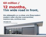 CHO THUÊ M.TIỀN 4M K.DOANH, DT=60m2  GIÁ: 65 TRIỆU/12 THÁNG Đường trước mặt 11m, vỉ hè 2m,