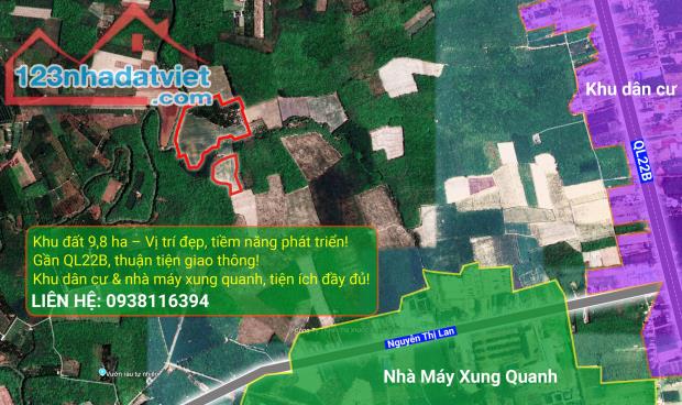 BÁN ĐẤT 9,8HA TÂY NINH – GIÁ CHỈ 31 TỶ, CƠ HỘI ĐẦU TƯ SINH LỜI!