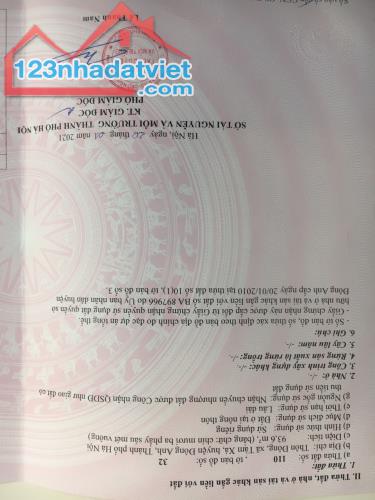 Chủ cần bán 93,6m2 Thôn Đông, Tàm Xá, Đông Anh, Hà Nội. đường ô tô tránh gần cầu Nhật Tân