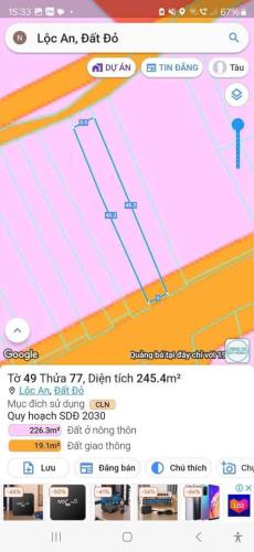 Chính chủ gửi bán lô đất đẹp khu chợ Lộc An. cách bãi tắm Lộc An chỉ 1KM