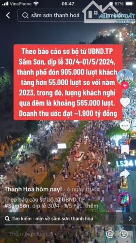 🔥 BÁN KHÁCH SẠN 7 TẦNG,DT 806m2,Gồm 68 Phòng, ĐẲNG CẤP TẠI TRUNG TÂM BÃI C, SẦM SƠN 🔥