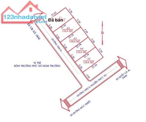 Lô đất xóm Trường Phú Nghi Trường cách ủy ban trường học 3p đi xe - 1