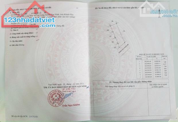 CẦN BÁN ĐẤT NỀN VEN QUỐC LỘ 1A - XÃ VẠN LONG, VẠN NINH, KHÁNH HÒA - 1