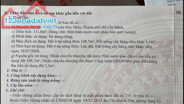 Bán Kiot+dãy trọ 5p giá mềm,đang có khách thuê,mua là có lời ở Hóc Môn,Sổ Hồng Riêng,760tr