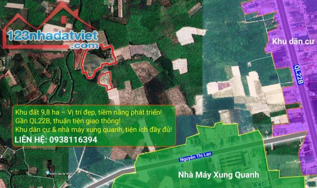 BÁN GẤP ĐẤT 9,8HA TÂY NINH – ĐÃ CHUYỂN ĐỔI ĐẤT SKC, CHỈ 31 TỶ - 2