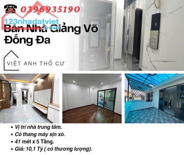 Bán nhà Phố Giảng Võ, Có Thang Máy, Ba Gác Đỗ Cửa, 41mx5T, Giá: 10.1 Tỷ, Lh: 0396935190.