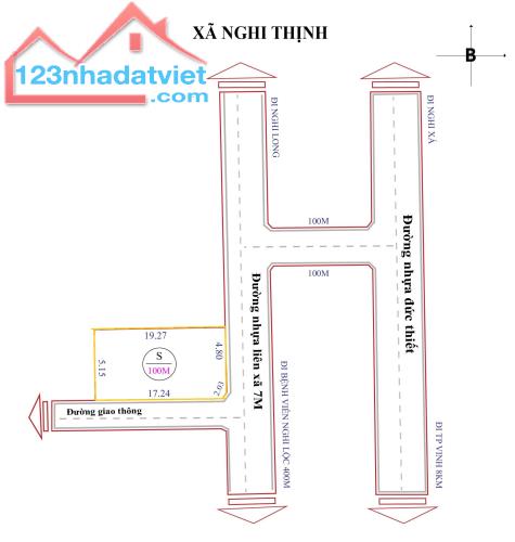 Em chính chủ bán lô đất xóm 4 Nghi Thịnh , Nghi Lộc   Diện tích : 100 ( lô góc ) - 3